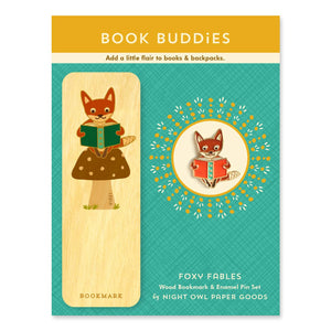 Foxy Fables Gift Set - Bookmark & Enamel Pin