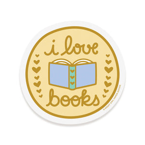 Love Books Vinyl Sticker