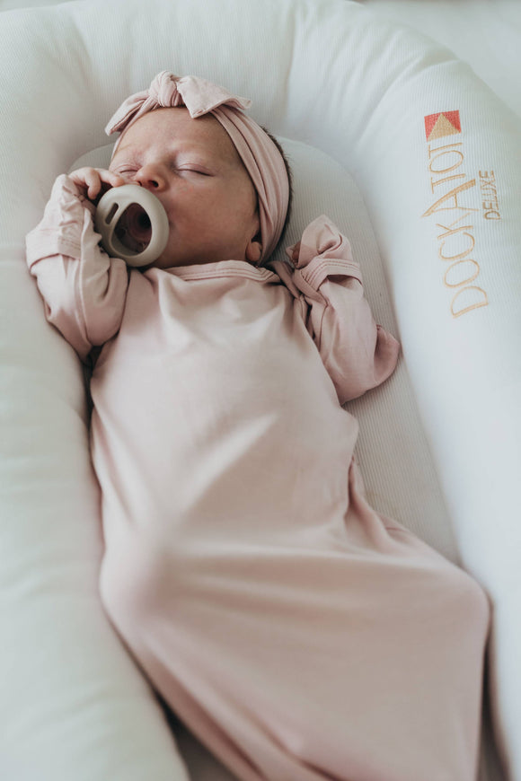 Sleep Gown Blush - Matching Bow or Hat