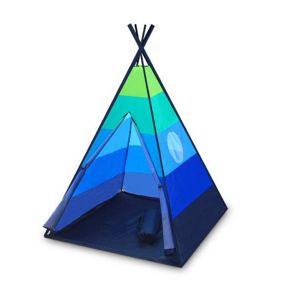 Happy Hut Play Tent- Blue/Green