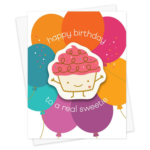 Sweet Cupcake Sticker Birthday Card