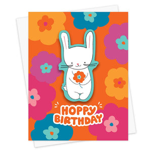 Bunny Sticker Birthday Card