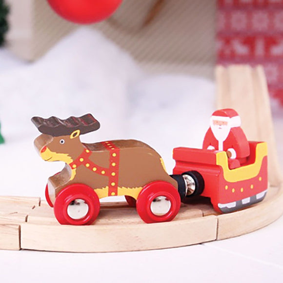Santa Sleigh with Reindeer Train