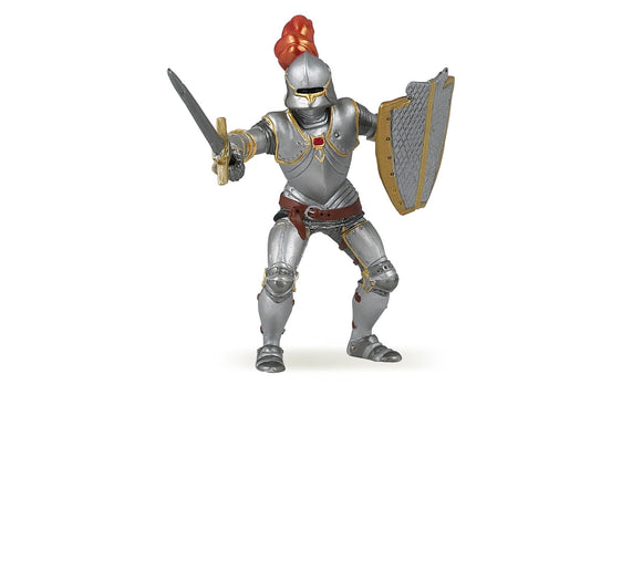 Knight in Armor with Red Feather
