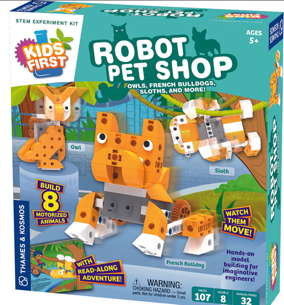 Kids First Robot Pet Shop: Owls, French Bulldogs, Sloths, and More!